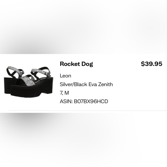 Rocket Dog raver metallic silver platform sandals sz 7 - Picture 11 of 11